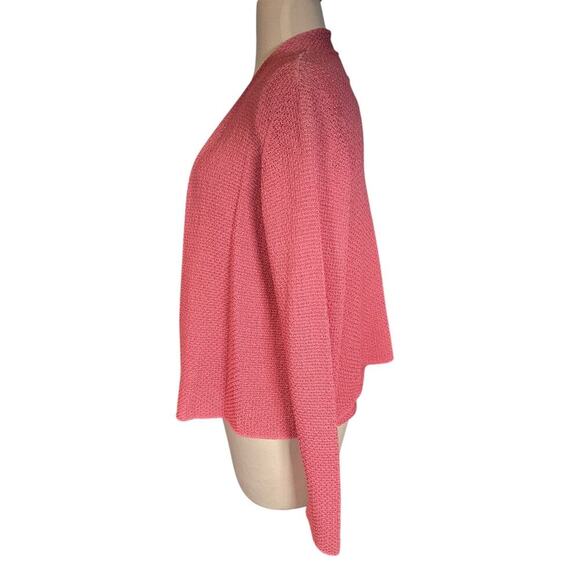 Eileen Fisher 100% Italian Yarn Knit Cardigan & Tank Set Rose Pink Petite Medium - Picture 9 of 14